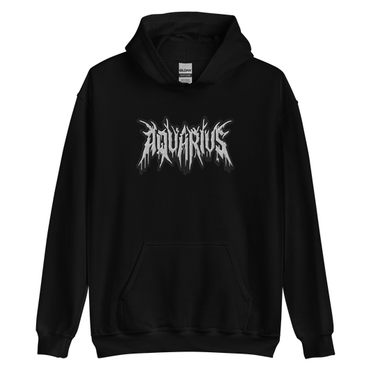 Shadow Wanderer: Aquarius Metal Hoodie