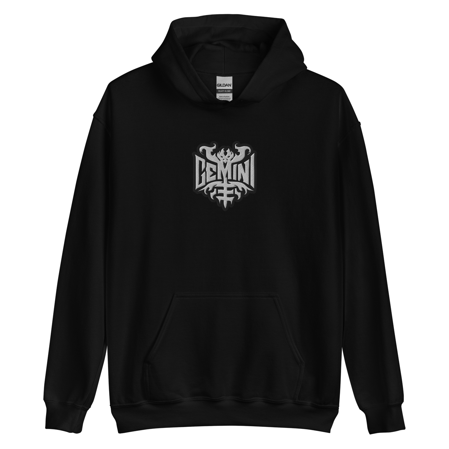 Midnight Echoes: Gemini Metal Hoodie